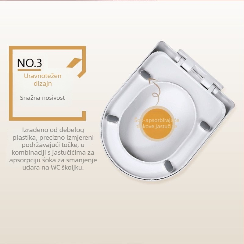 Poklopac za WC, tip UVO, debeli, mekano zatvaranje (plastični, CE-certificiran)