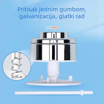 Set ventila za WC spremnik s plovkom, ulaznim i ispušnim ventilom | PP materijal | toranj tip | način rada: pritisk/bočni pritisak