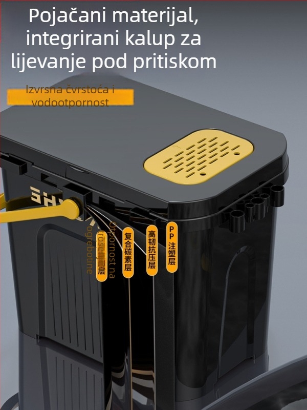 Prijenosna košara za ribolov s sjedalom jednovrstvenom kutijom, plastika, kapacitet ispod 9, višenamjenski komplet za ribolov