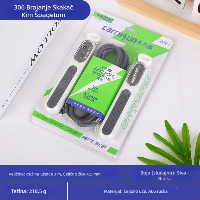 Mehaničko brojilo za skakanje užeta s ležajem - kalistenika trening, model 001, ABS i PVC