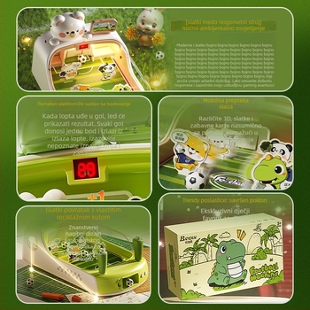 Dječji stolni nogomet, dvobojska igra za dva igrača, plastična konstrukcija, model 666-13, za uzrast 4–6 godina