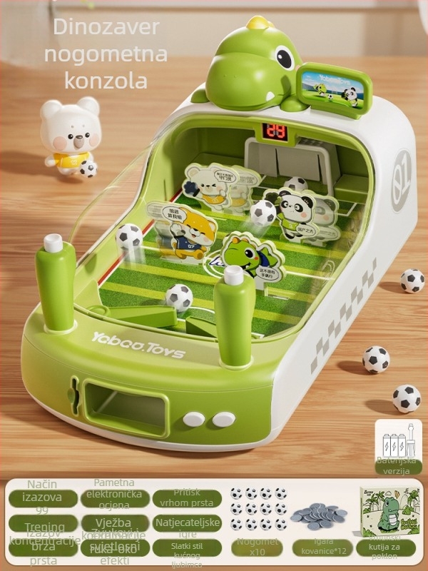 Dječji stolni nogomet, dvobojska igra za dva igrača, plastična konstrukcija, model 666-13, za uzrast 4–6 godina