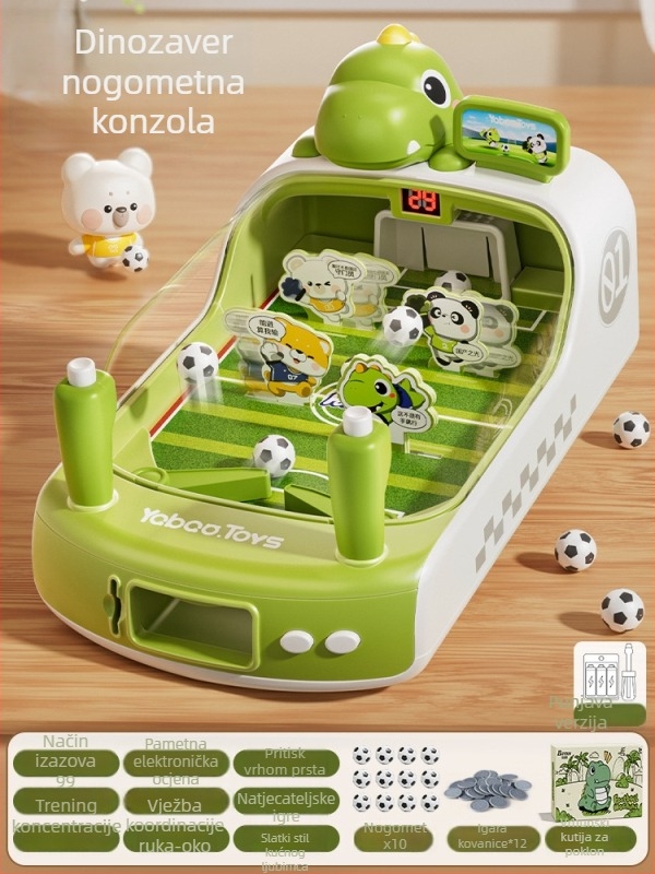 Dječji stolni nogomet, dvobojska igra za dva igrača, plastična konstrukcija, model 666-13, za uzrast 4–6 godina