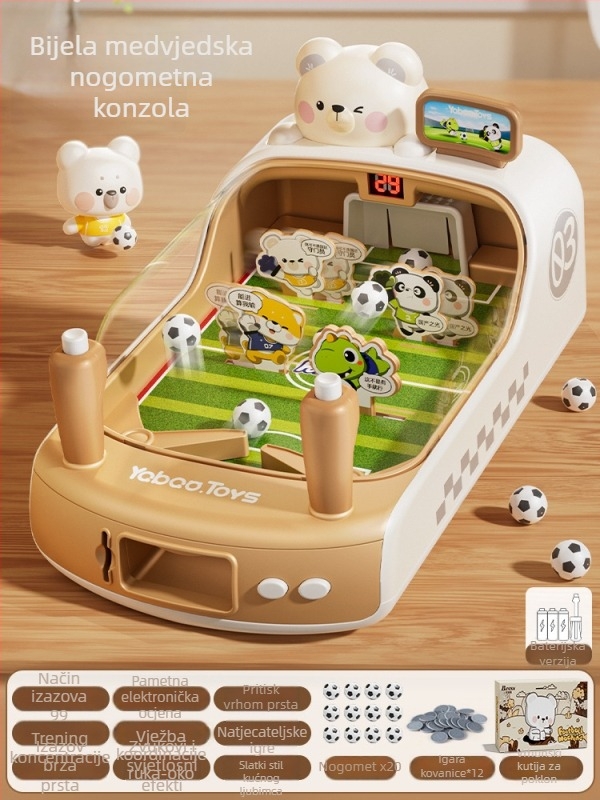 Dječji stolni nogomet, dvobojska igra za dva igrača, plastična konstrukcija, model 666-13, za uzrast 4–6 godina