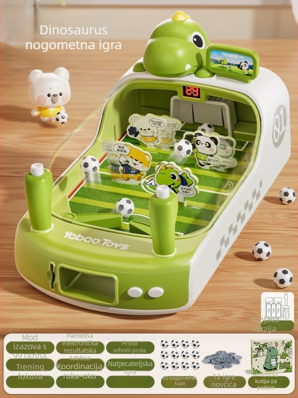 Dječji stolni nogomet, dvobojska igra za dva igrača, plastična konstrukcija, model 666-13, za uzrast 4–6 godina