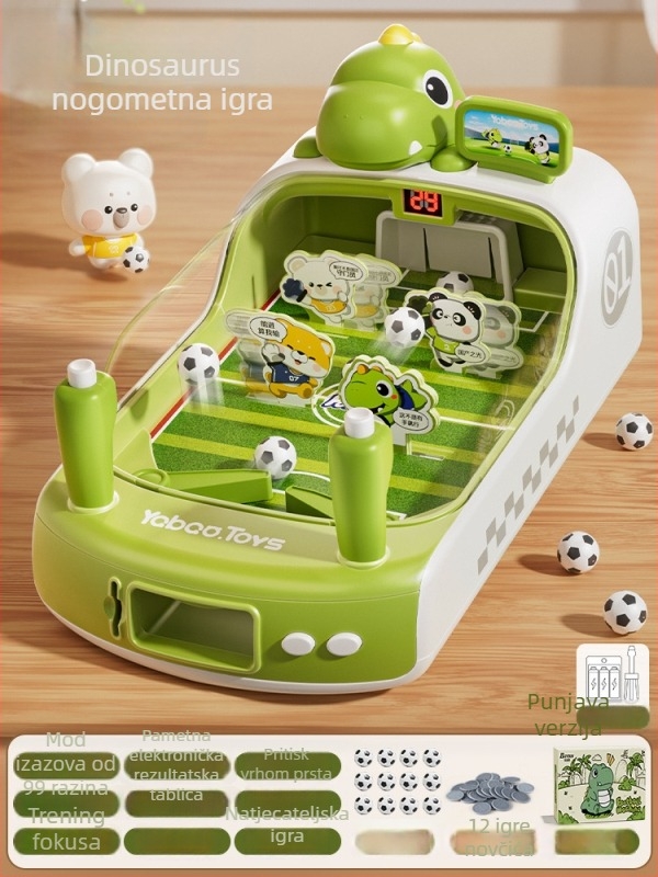 Dječji stolni nogomet, dvobojska igra za dva igrača, plastična konstrukcija, model 666-13, za uzrast 4–6 godina