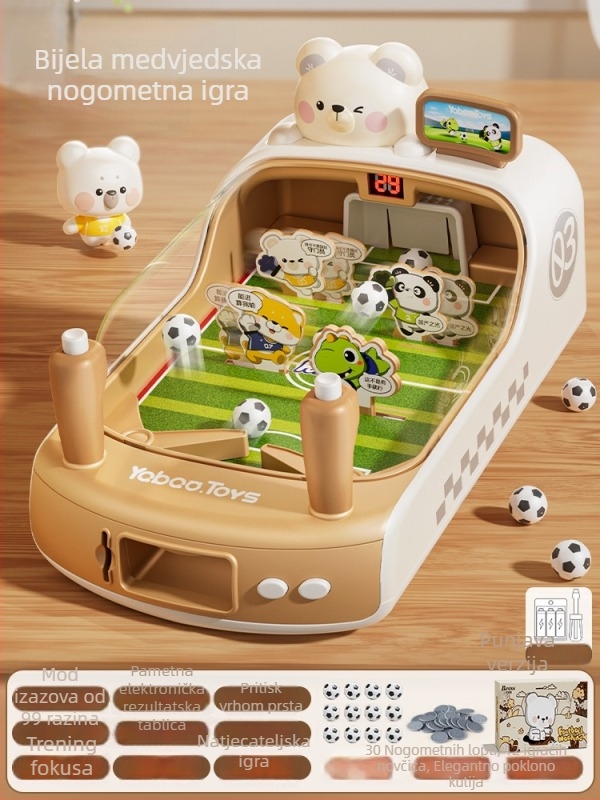 Dječji stolni nogomet, dvobojska igra za dva igrača, plastična konstrukcija, model 666-13, za uzrast 4–6 godina