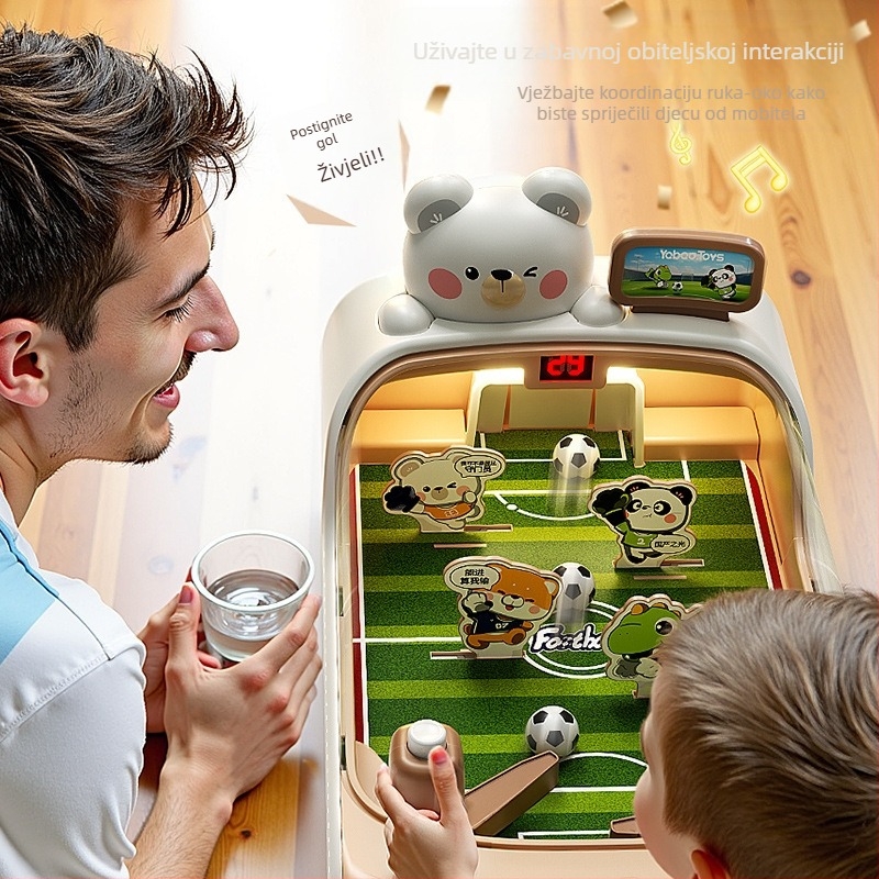 Dječji stolni nogomet, dvobojska igra za dva igrača, plastična konstrukcija, model 666-13, za uzrast 4–6 godina