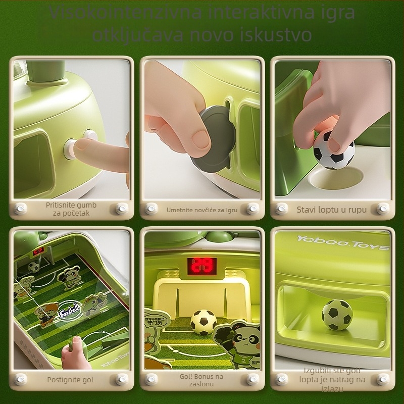 Dječji stolni nogomet, dvobojska igra za dva igrača, plastična konstrukcija, model 666-13, za uzrast 4–6 godina