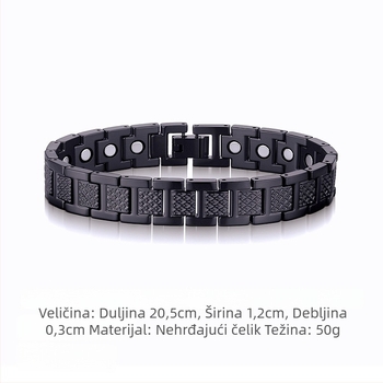 Krokodilska narukvica od nehrđajućeg čelika, polirana površina, unisex geometrijski dizajn, ručni nakit