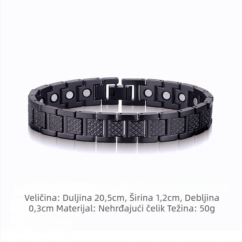 Krokodilska narukvica od nehrđajućeg čelika, polirana površina, unisex geometrijski dizajn, ručni nakit