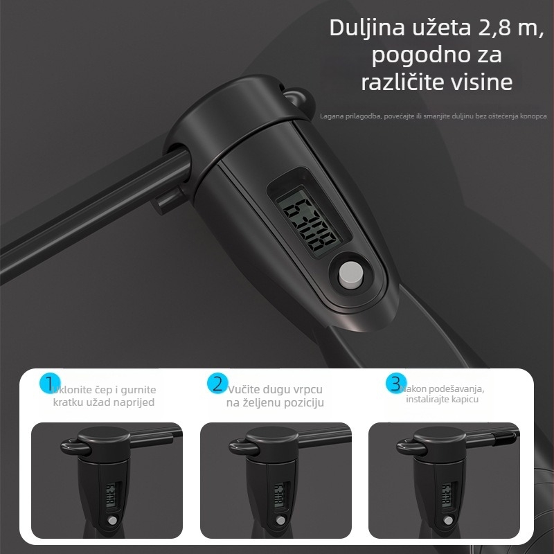 Elektronički brojajući skakač za skakanje s timerom, ABS materijal, model Hx-2371, brenda Hx, za odrasle