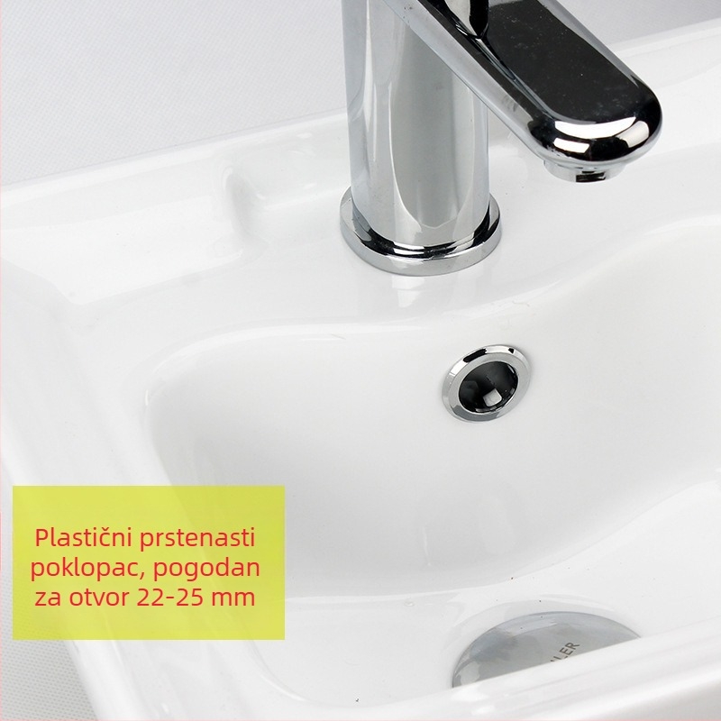 Dekorativni poklopac za preljev umivaona – ABS plast, ugradnja pritiskom, stil light luxury