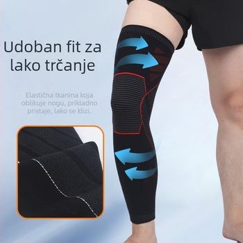 Unisex kompresijske koljeno zaštitne štitnike, prozračne i tople, dužni najlonski dizajn s spandex-lateksom, protuklizni, za trčanje, biciklizam i košarku, 8 sati nošenja