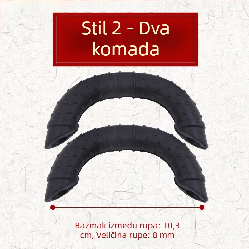 Silikonski pokrivnici za uši posude, toplinska izolacija, za starinski lonac s dvostrukim ručkama i veliki wok s klipsom za rukohvat, otporni na visoke temperature