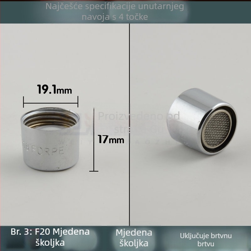 Kuhinjski aerator slavine s filtrom mreže unutar jezgre (Public Version)