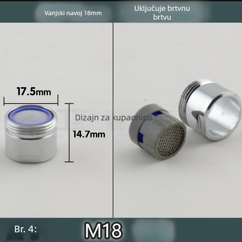 Kuhinjski aerator slavine s filtrom mreže unutar jezgre (Public Version)