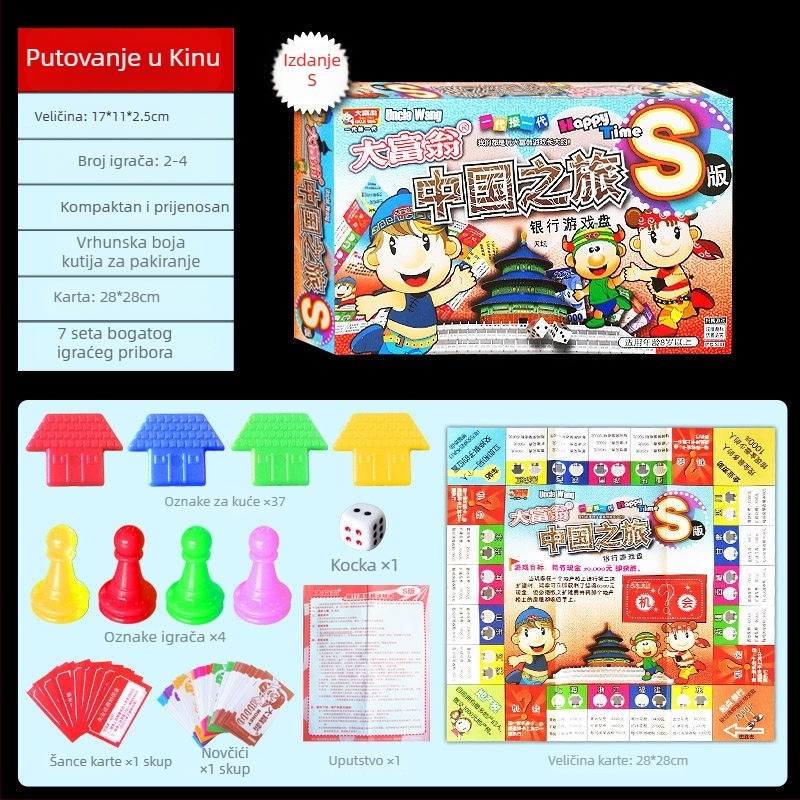 Stolna igra s kartama, papirnatog materijala; pakiranje: vrećica, šarena kutija, OPP vrećica; za uzrast 14+; zabavna i razvija finu motoriku.