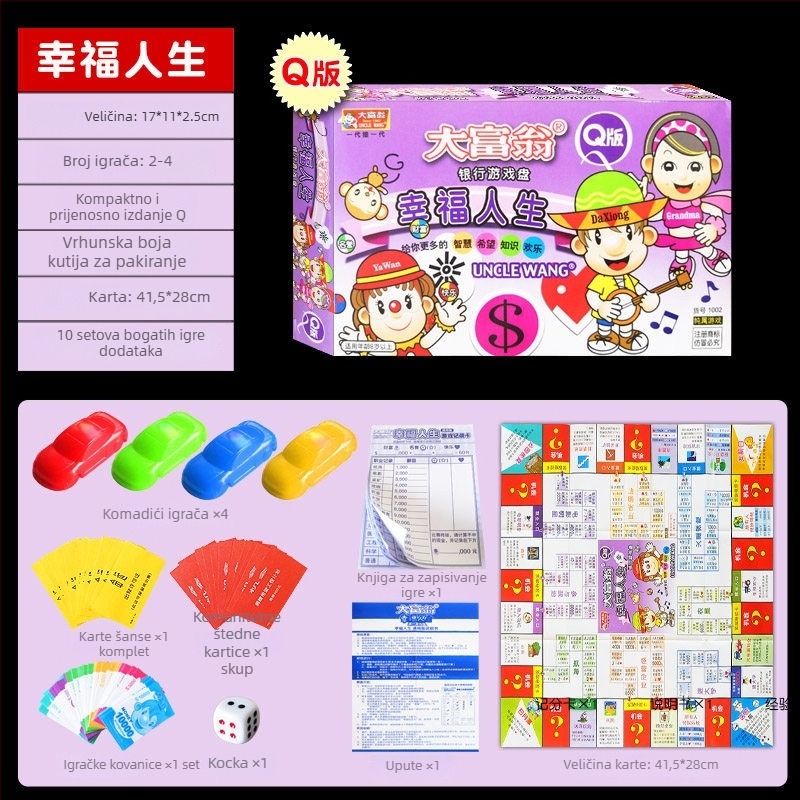 Stolna igra s kartama, papirnatog materijala; pakiranje: vrećica, šarena kutija, OPP vrećica; za uzrast 14+; zabavna i razvija finu motoriku.