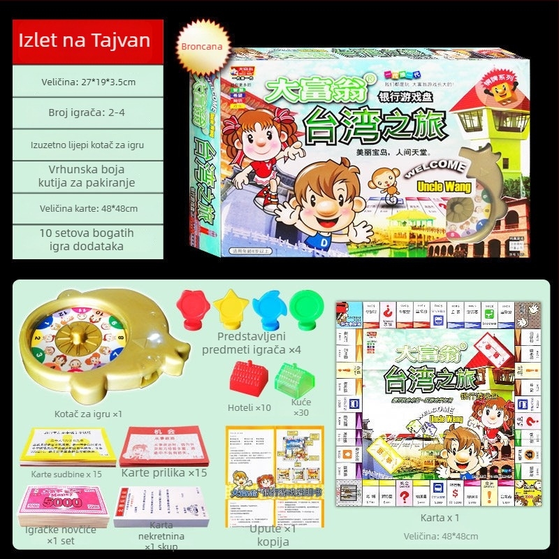 Stolna igra s kartama, papirnatog materijala; pakiranje: vrećica, šarena kutija, OPP vrećica; za uzrast 14+; zabavna i razvija finu motoriku.