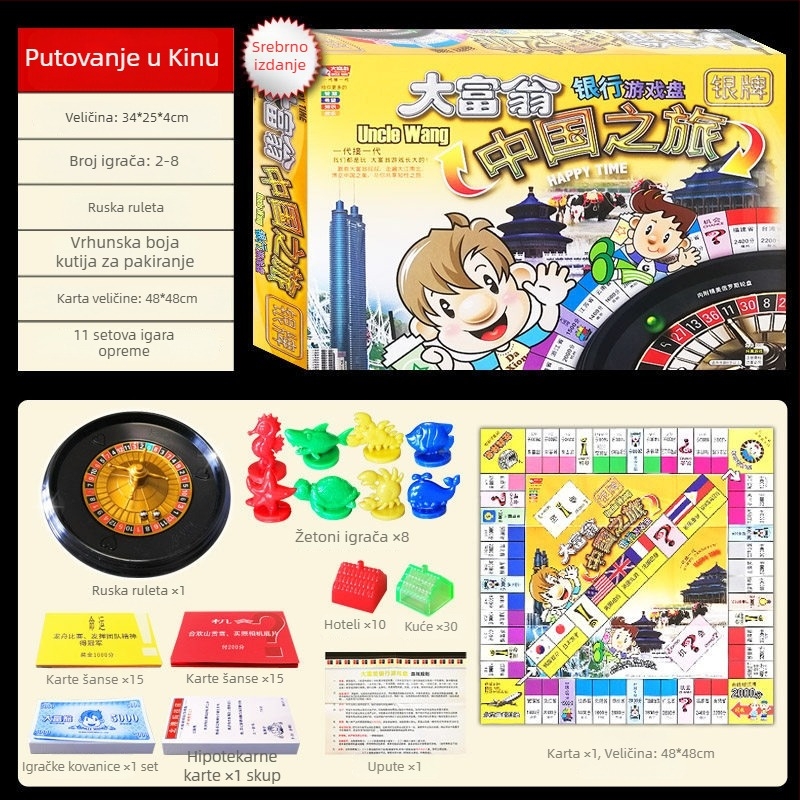 Stolna igra s kartama, papirnatog materijala; pakiranje: vrećica, šarena kutija, OPP vrećica; za uzrast 14+; zabavna i razvija finu motoriku.