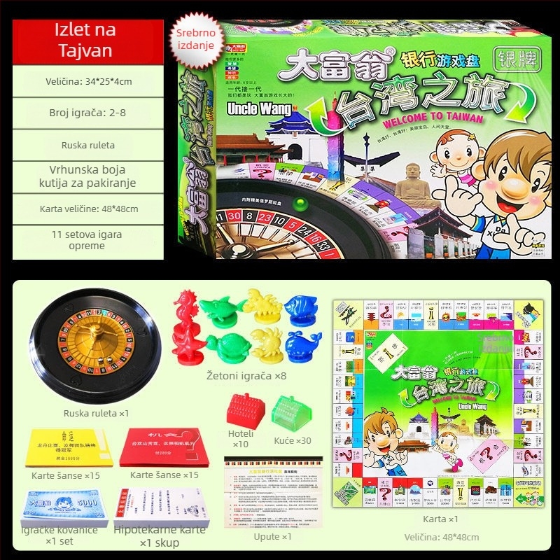 Stolna igra s kartama, papirnatog materijala; pakiranje: vrećica, šarena kutija, OPP vrećica; za uzrast 14+; zabavna i razvija finu motoriku.