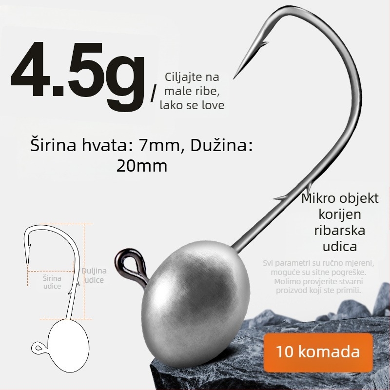 Kuka s olovnom glavom za morski ribolov na plaži, s bodljama