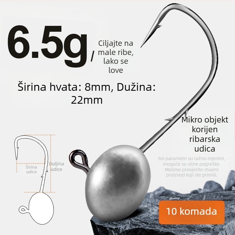 Kuka s olovnom glavom za morski ribolov na plaži, s bodljama