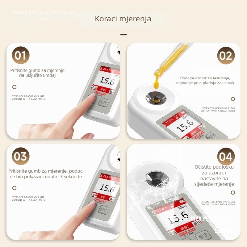 Voćni cukromjer Sheng bangrong, model 1, 1 kg, visokoprecizan digitalni zaslon za mjerenje sladkoće