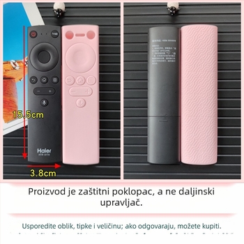 Zaštitno silikonsko kućište za Haier daljinski upravljač HTR-U17A, otpornost na pad, vodootporno i otporno na prašinu, debeli dizajn