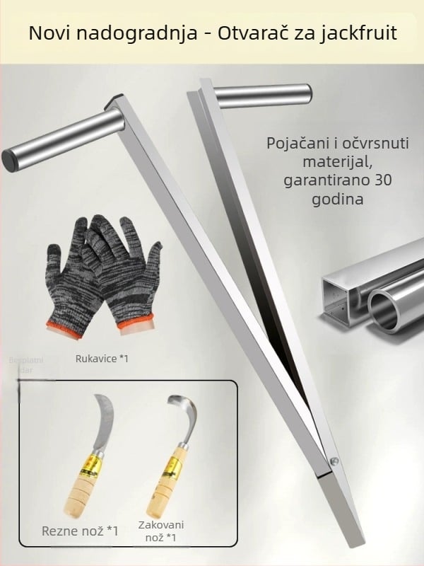 Nož za jackfruit – nehrđajući čelik, višenamjenski alat za uklanjanje jezgre i dijeljenje voća