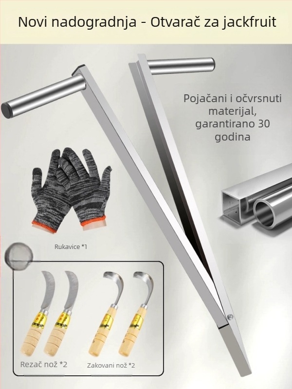 Nož za jackfruit – nehrđajući čelik, višenamjenski alat za uklanjanje jezgre i dijeljenje voća