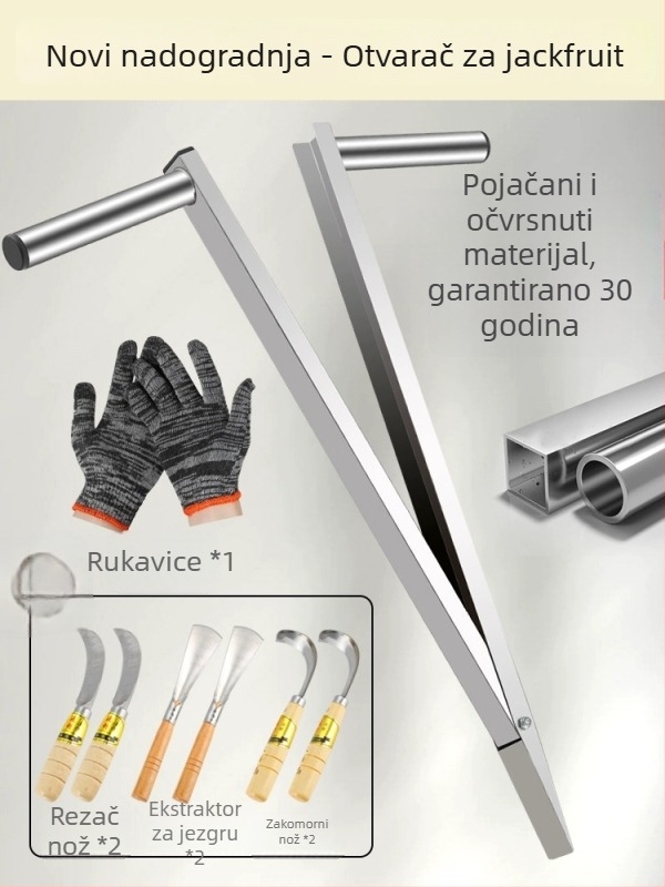 Nož za jackfruit – nehrđajući čelik, višenamjenski alat za uklanjanje jezgre i dijeljenje voća
