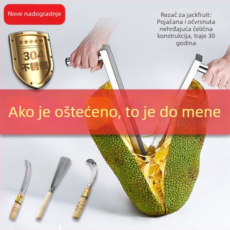 Nož za jackfruit – nehrđajući čelik, višenamjenski alat za uklanjanje jezgre i dijeljenje voća