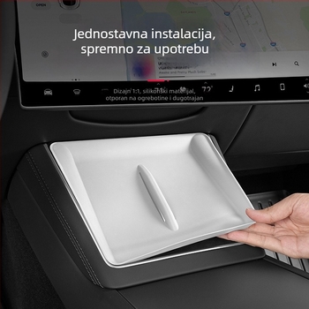 Silikonska podloška za bežično punjenje u središnjoj konzoli Tesla Model Y/Model 3 – protuklizna, dekorativna naljepnica