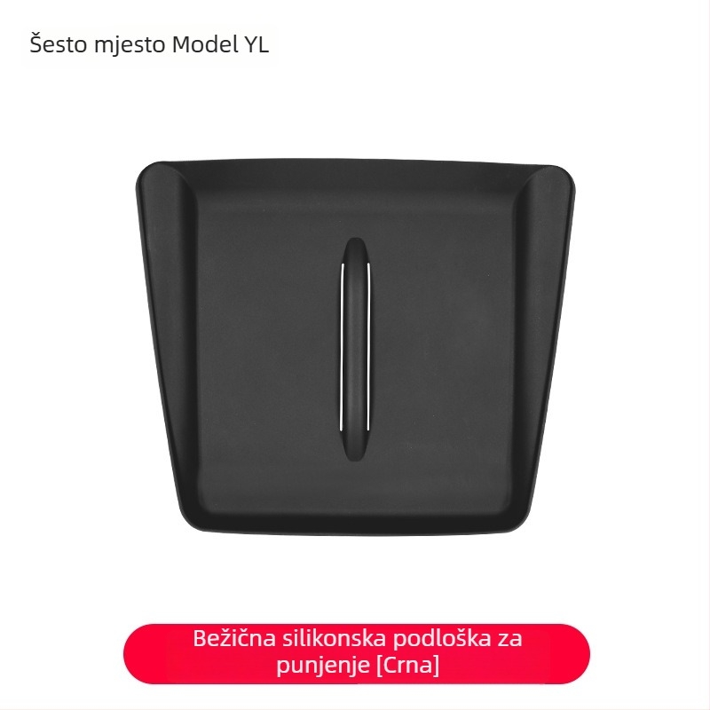 Silikonska podloška za bežično punjenje u središnjoj konzoli Tesla Model Y/Model 3 – protuklizna, dekorativna naljepnica
