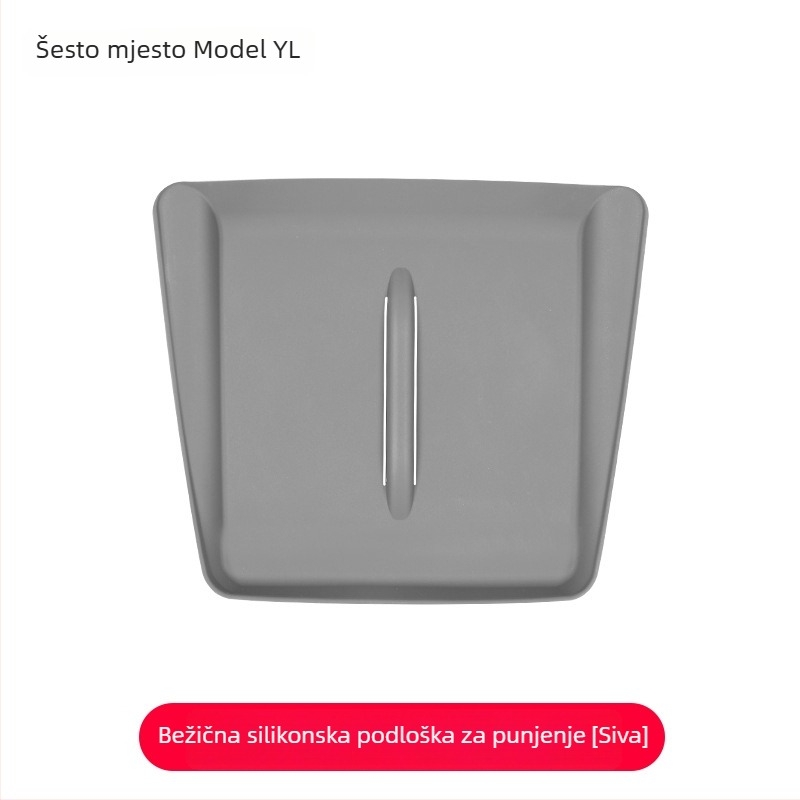 Silikonska podloška za bežično punjenje u središnjoj konzoli Tesla Model Y/Model 3 – protuklizna, dekorativna naljepnica