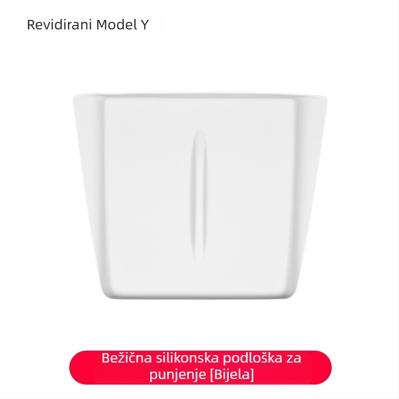 Silikonska podloška za bežično punjenje u središnjoj konzoli Tesla Model Y/Model 3 – protuklizna, dekorativna naljepnica