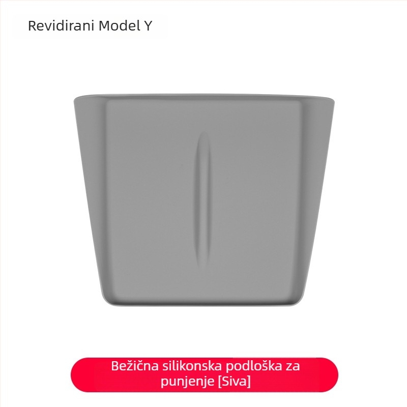 Silikonska podloška za bežično punjenje u središnjoj konzoli Tesla Model Y/Model 3 – protuklizna, dekorativna naljepnica