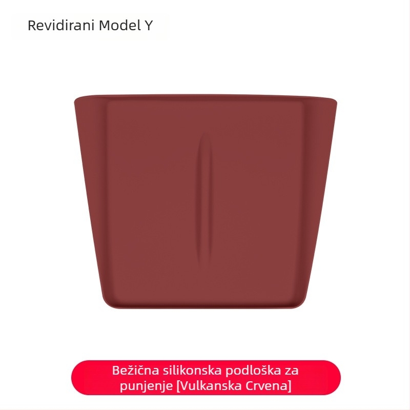 Silikonska podloška za bežično punjenje u središnjoj konzoli Tesla Model Y/Model 3 – protuklizna, dekorativna naljepnica