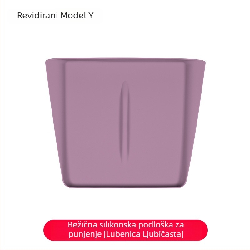 Silikonska podloška za bežično punjenje u središnjoj konzoli Tesla Model Y/Model 3 – protuklizna, dekorativna naljepnica