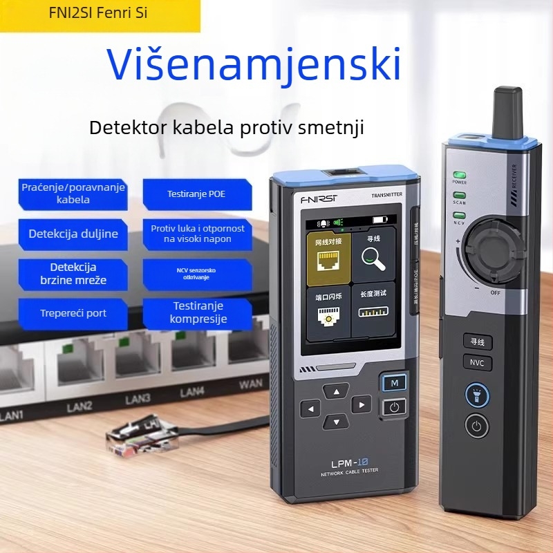 Fnirsi LPM-10 višenamjenski tražilac linija i mrežni tester s detekcijom POE kabla i anti-interferencijom