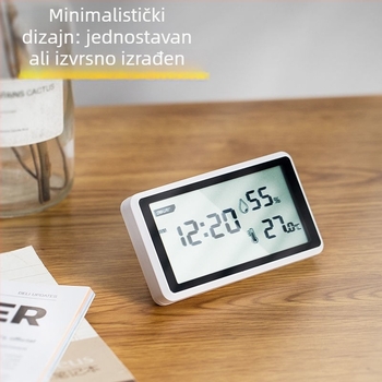 Digitalni mjerač temperature i vlage s digitalnim zaslonom, za unutarnju upotrebu, visoka preciznost, DL336001, marka Effective