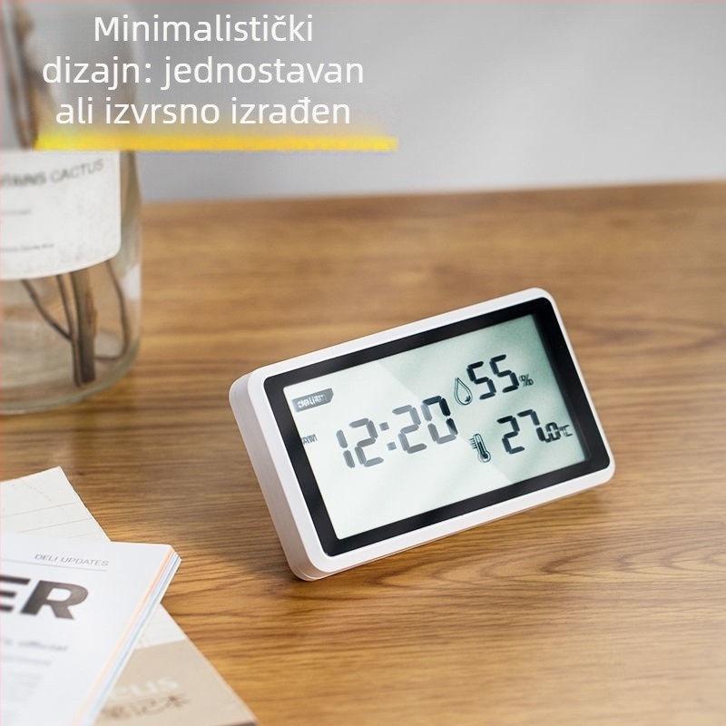 Digitalni mjerač temperature i vlage s digitalnim zaslonom, za unutarnju upotrebu, visoka preciznost, DL336001, marka Effective