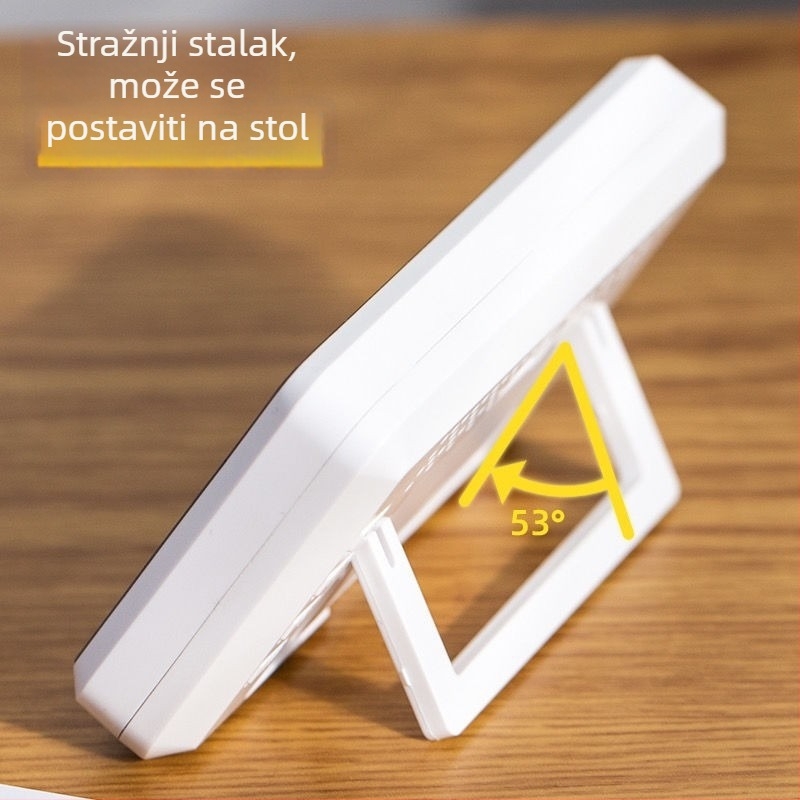 Digitalni mjerač temperature i vlage s digitalnim zaslonom, za unutarnju upotrebu, visoka preciznost, DL336001, marka Effective
