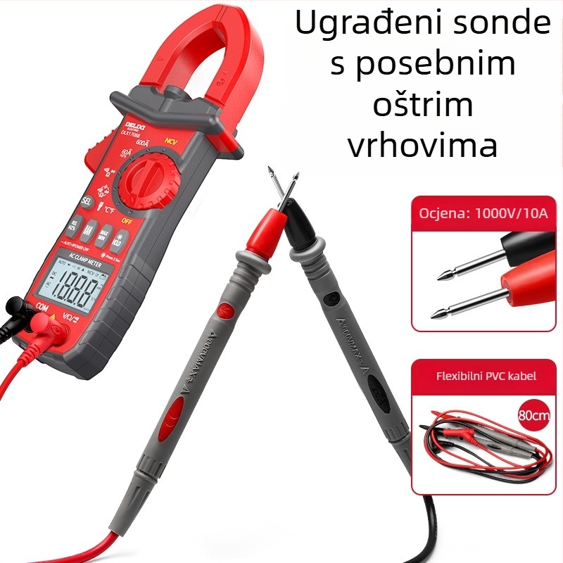 Delixi 1708A clamp meter – Potpuno automatsko mjerenje napona AC/DC