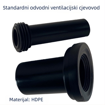 Set spojnih dijelova za skriveni spremnik vode i zidnu WC školjku – PVC, silikon, PE; za odvodnjavanje; oblikovan