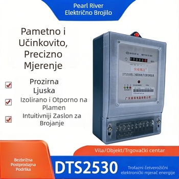 DTS trofazni elektronički pametni mjerač za najam stanova, 380V kućni visoko precizni mjerač energije