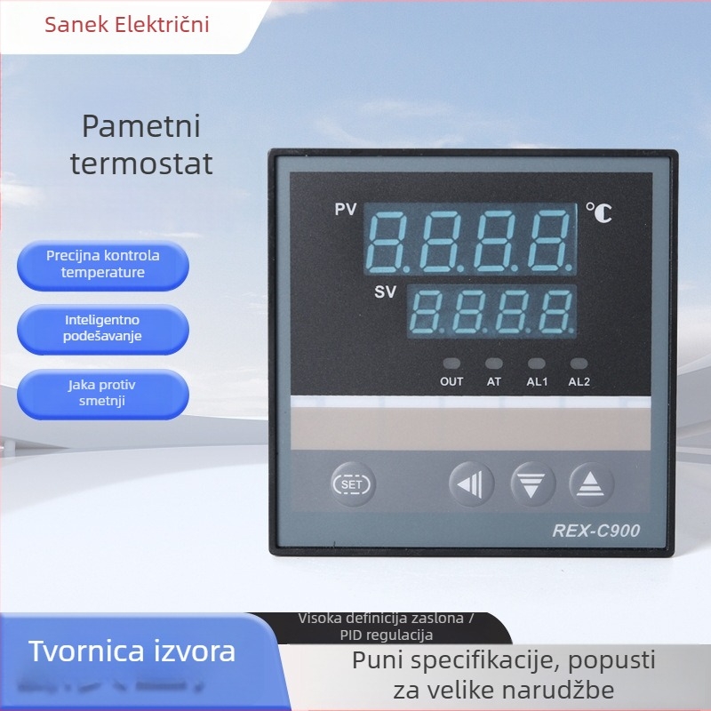 REX-C900 temperaturni regulator s anti-interferencijskom tehnologijom, digitalnim zaslonom, 110V AC
