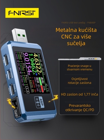 USB DC punjač detektor i amperometar za testiranje snage brzog punjenja, model Fnb48p